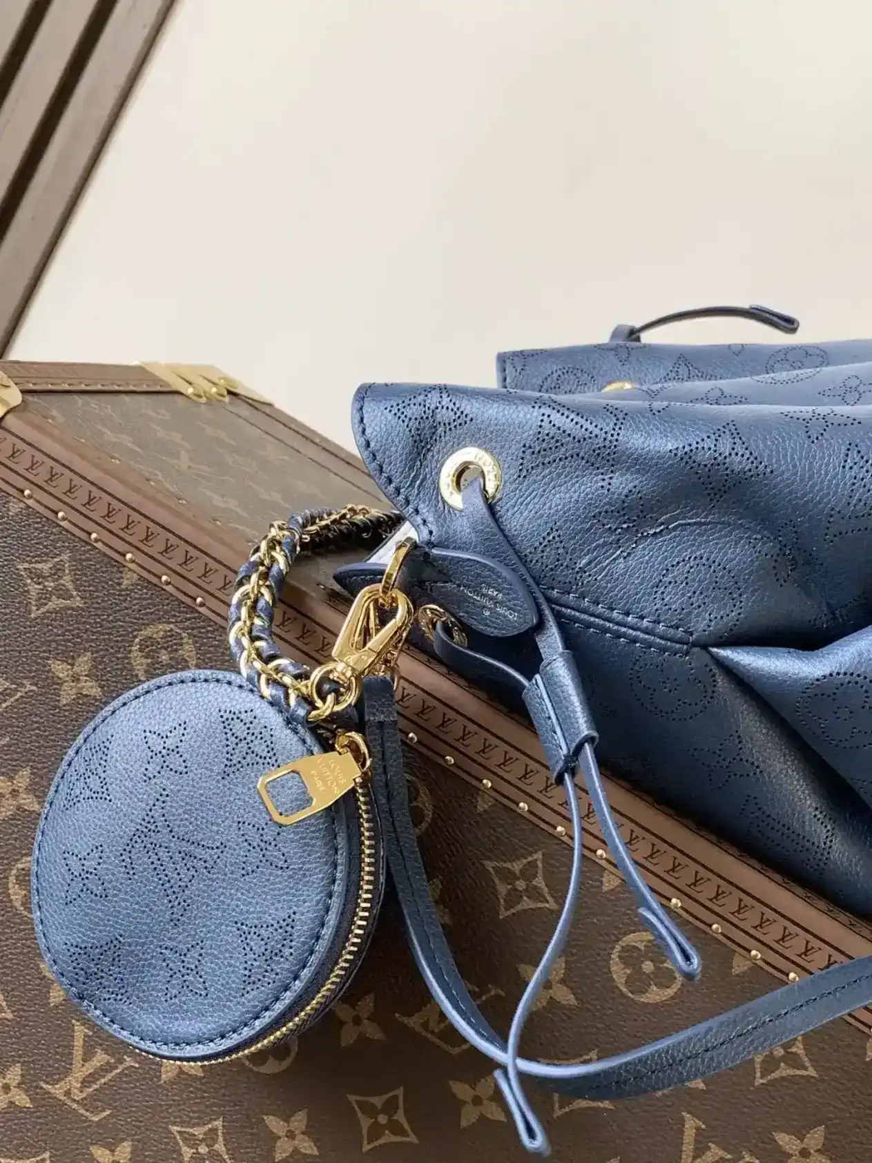 Louis Vuitton Navy Calfskin Bucket Bag product photo from LabelPicks