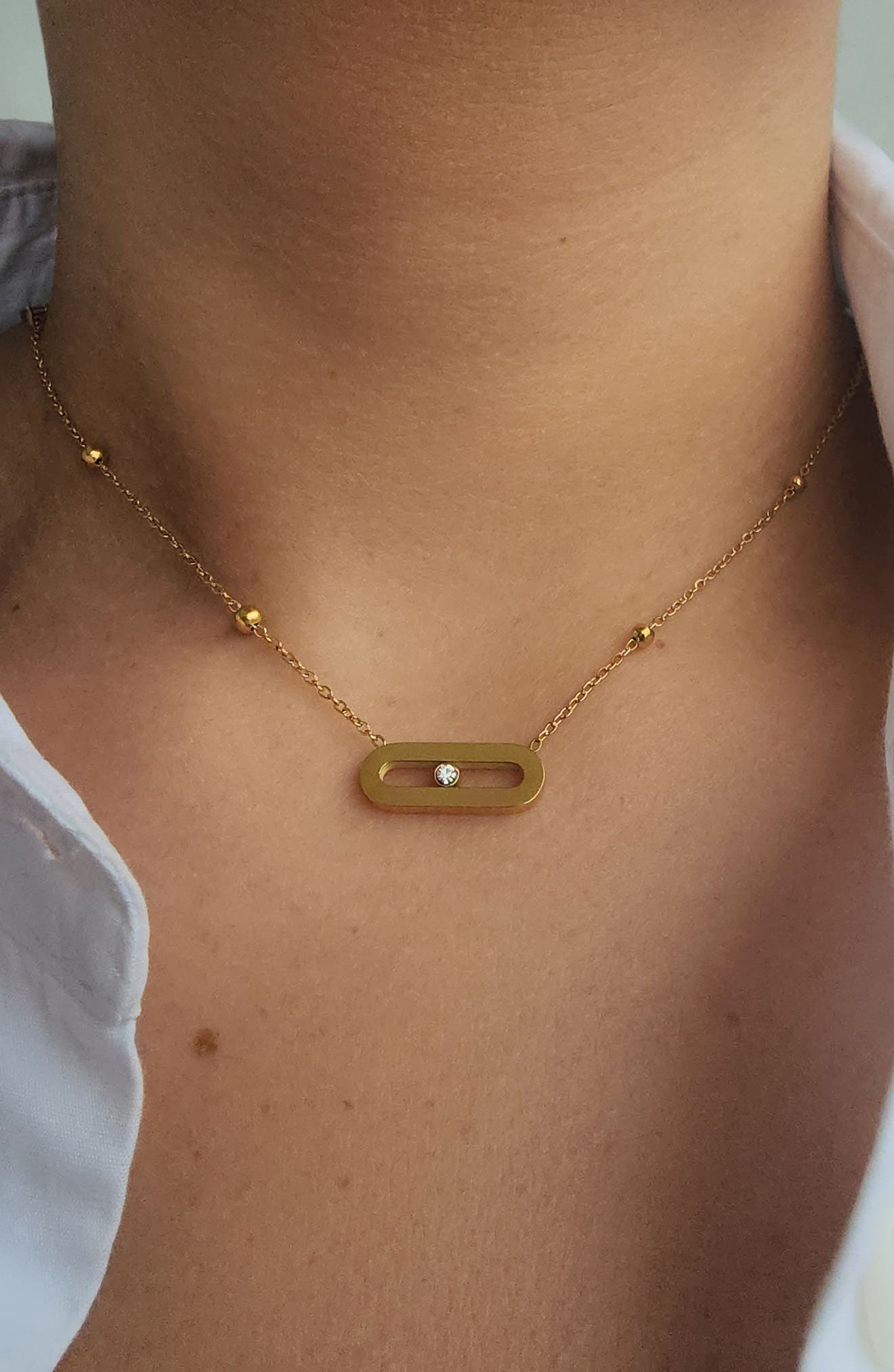 Adornia Station Pendant Necklace