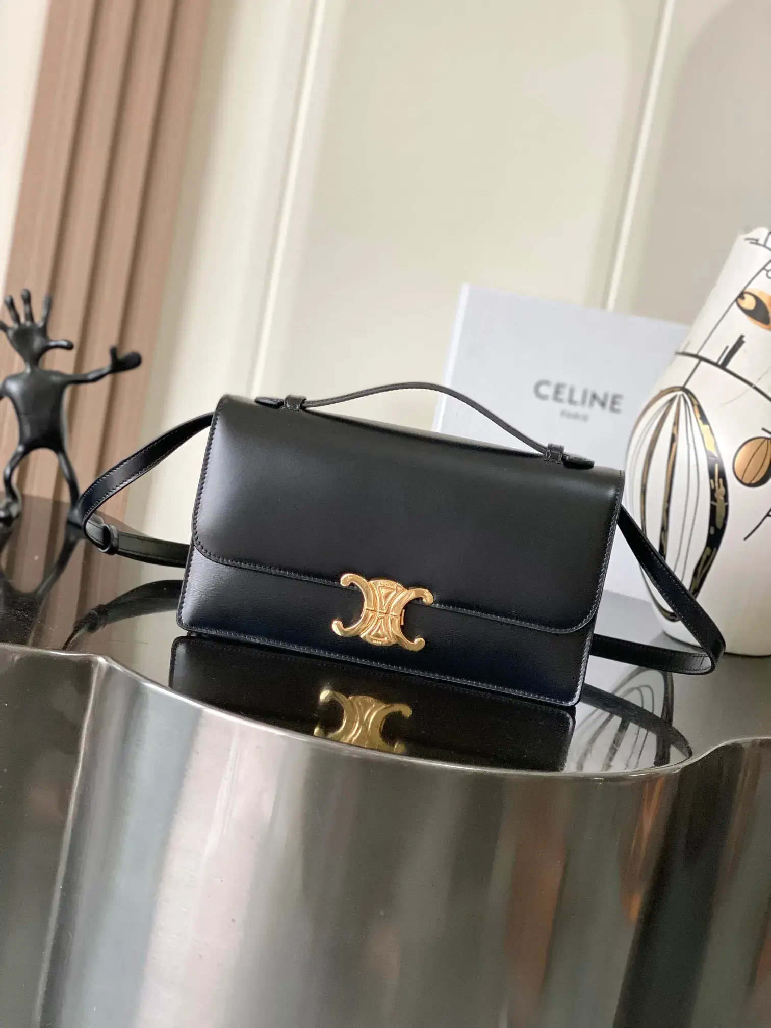 Celine Calfskin Triomphe Shoulder Bag product photo from LabelPicks