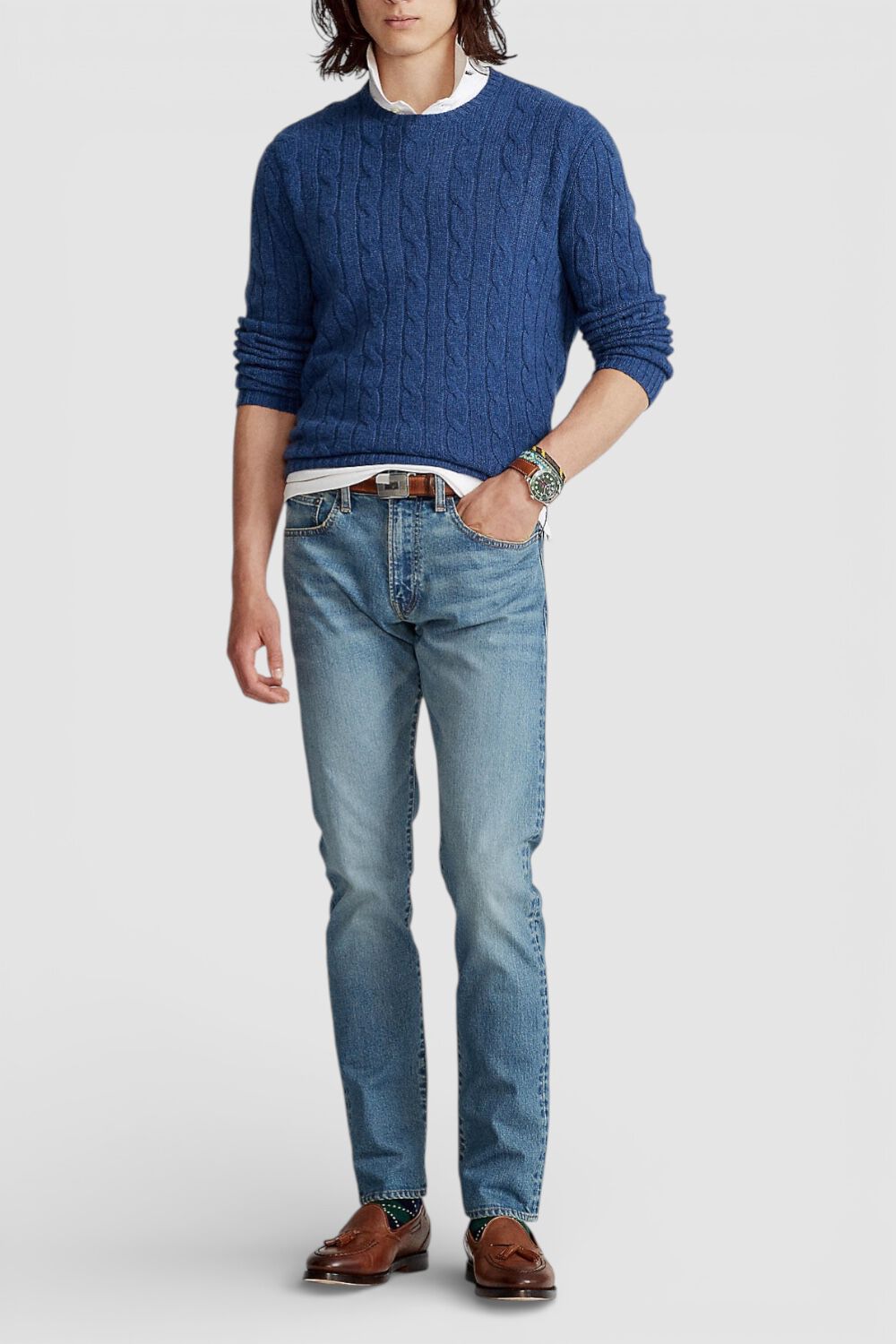 POLO RALPH LAUREN מכנסי ג'ינס בגזרת סלים