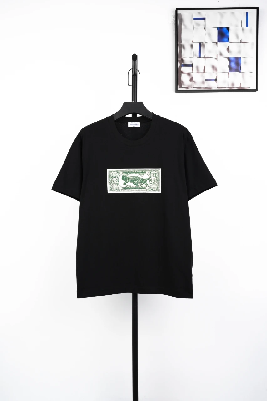Off-White Black Crocodile Dollar Graphic T-Shirt product photo from LabelPicks
