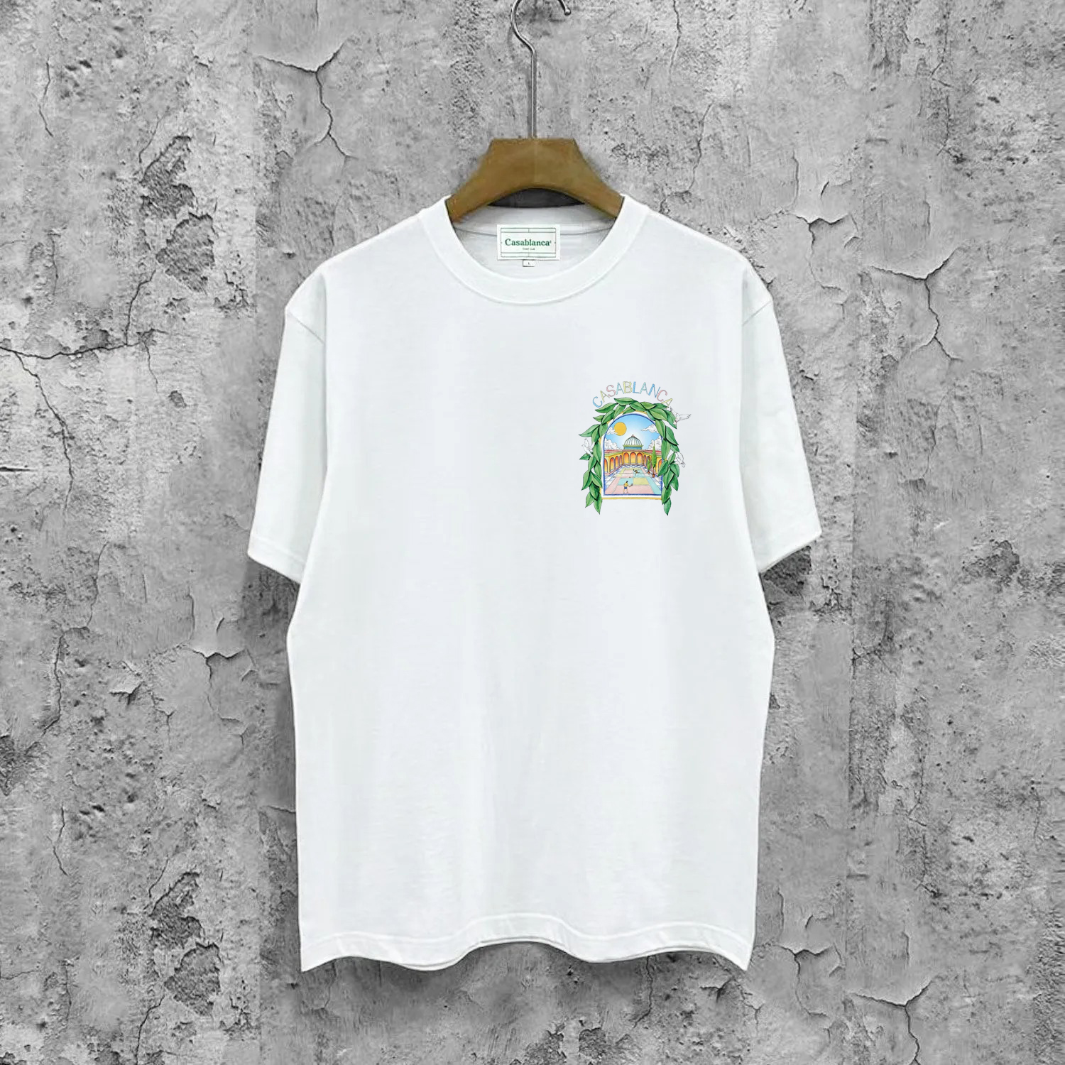 Dream Castle Print Round Neck T-Shirt