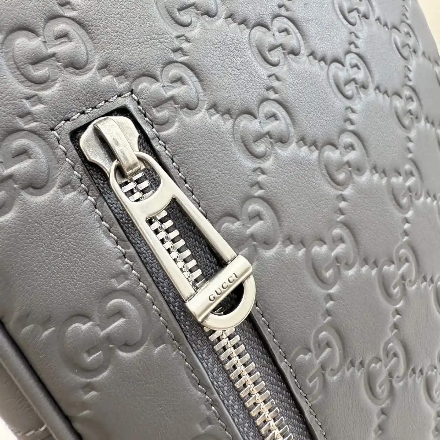 Gucci Grey Smooth Leather Crossbody Bag product photo from LabelPicks