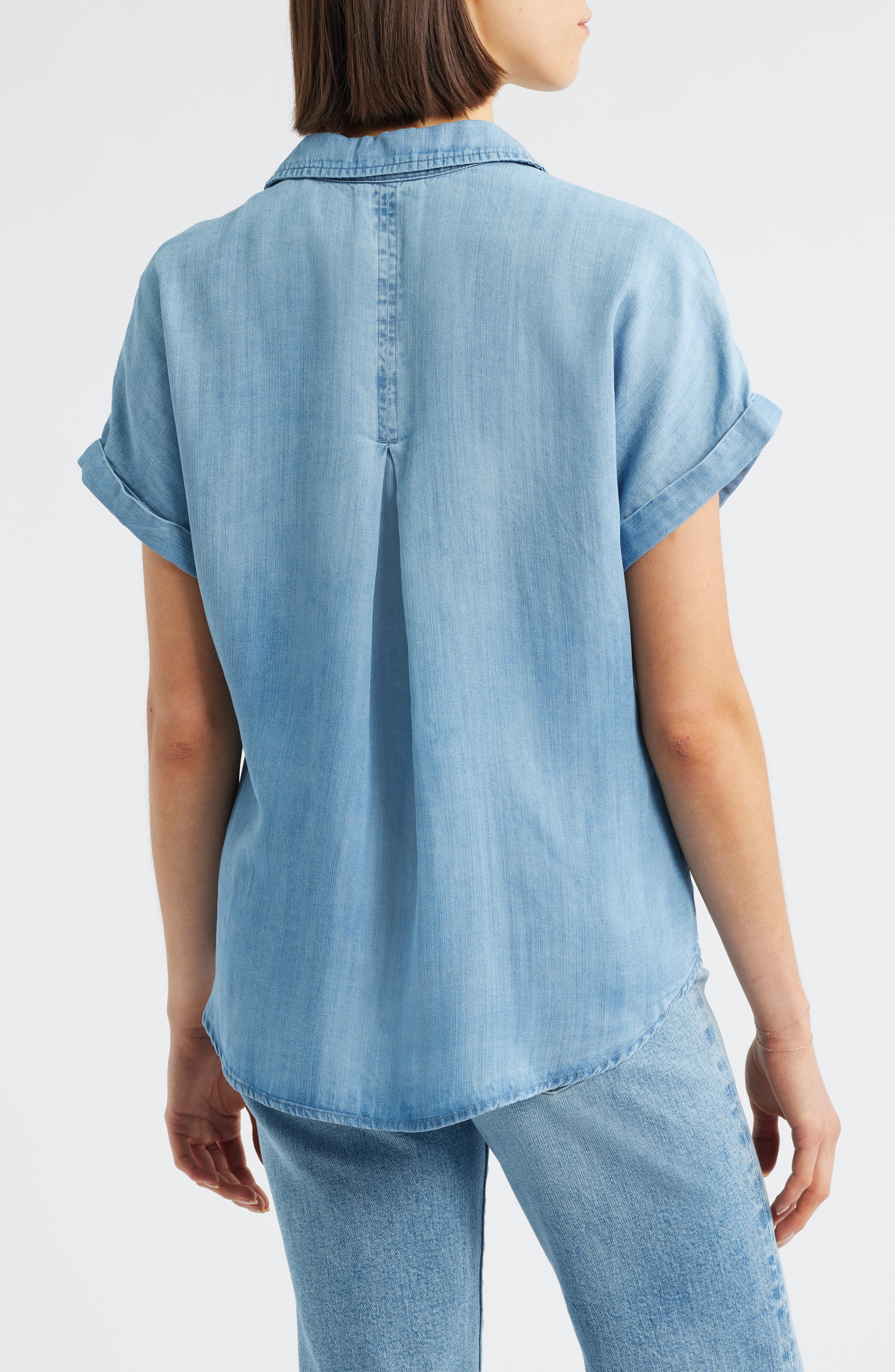 Cloth & Stone Cuffed Denim Shirt