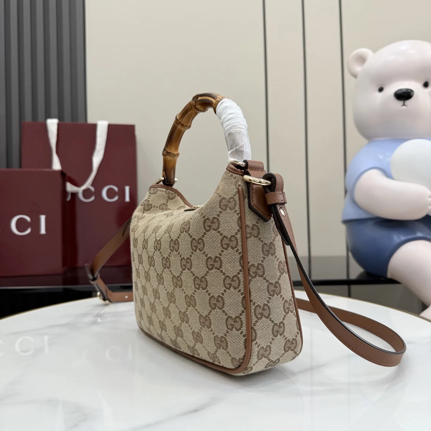 Gucci Brown GG Supreme Canvas Top Handle Bag product photo from LabelPicks
