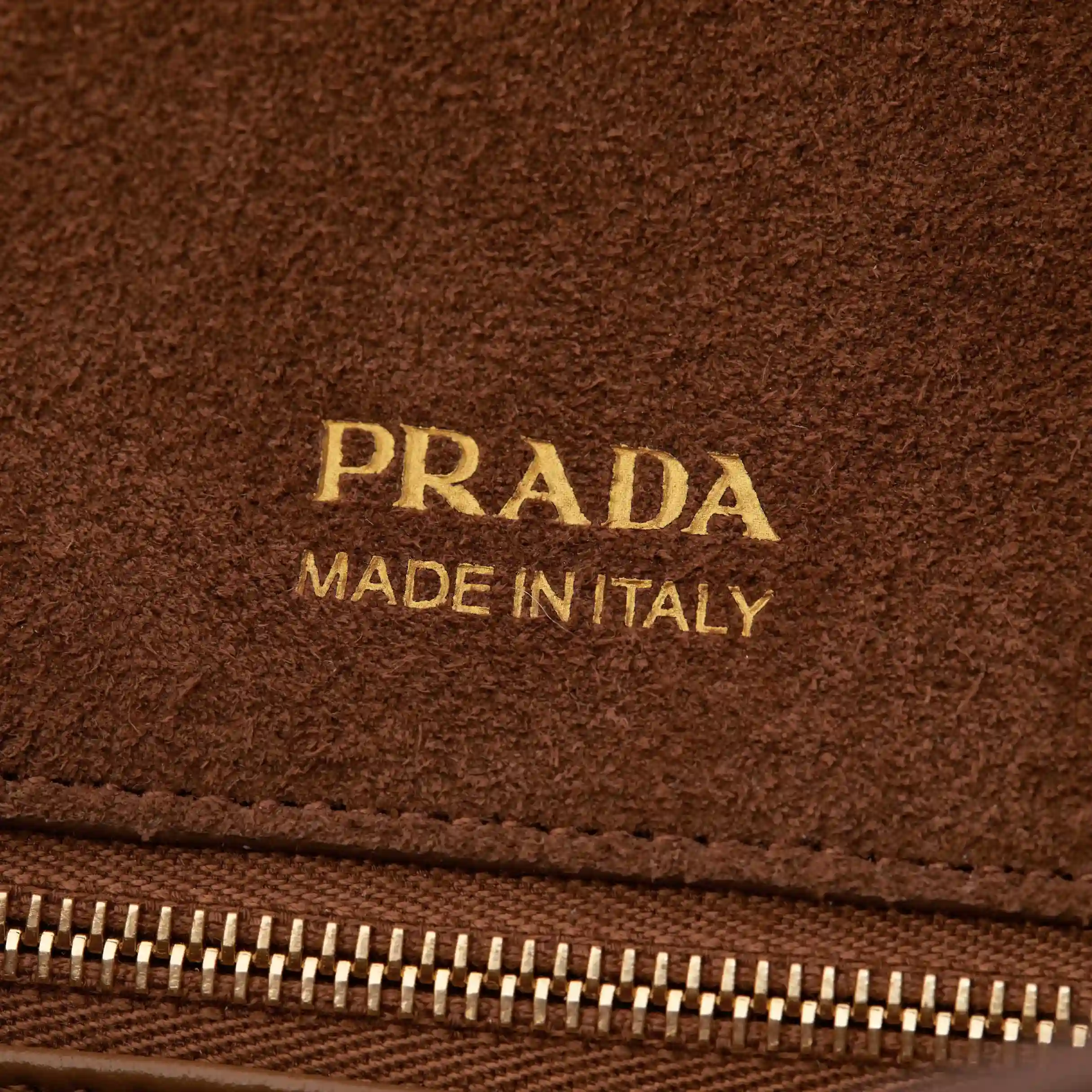 Prada Brown Suede Leather Tote Bag product photo from LabelPicks