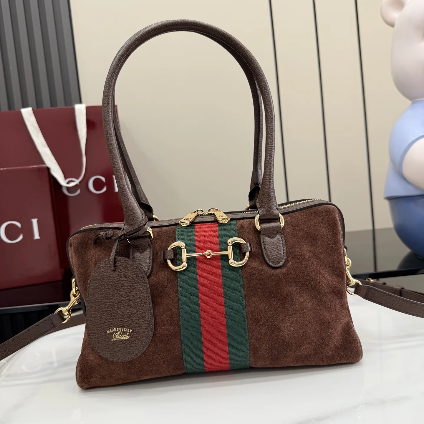Gucci Horsebit Brown Quilted Leather Top Handle Bag product photo from LabelPicks