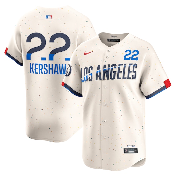 Clayton Kershaw Los Angeles Dodgers Nike City Connect Limited Player Jersey - Cream