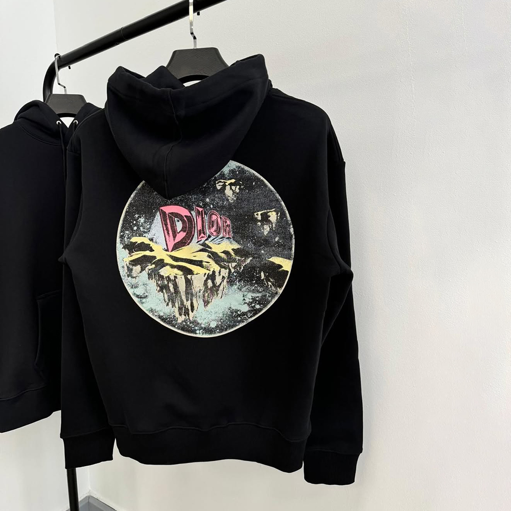 Geometric Print Long Sleeve Hoodies
