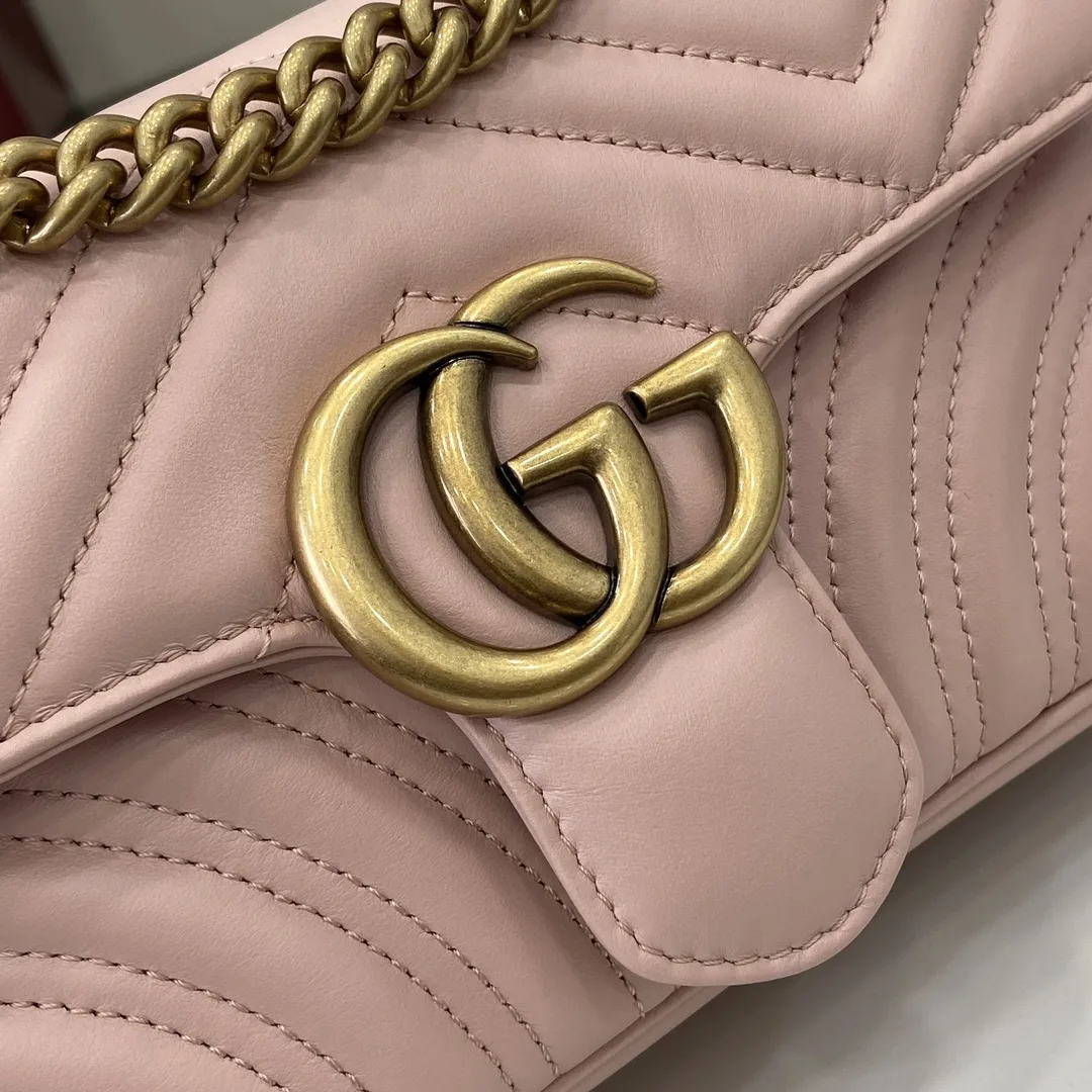 Gucci Marmont Pink GG Supreme Canvas Crossbody Bag product photo from LabelPicks