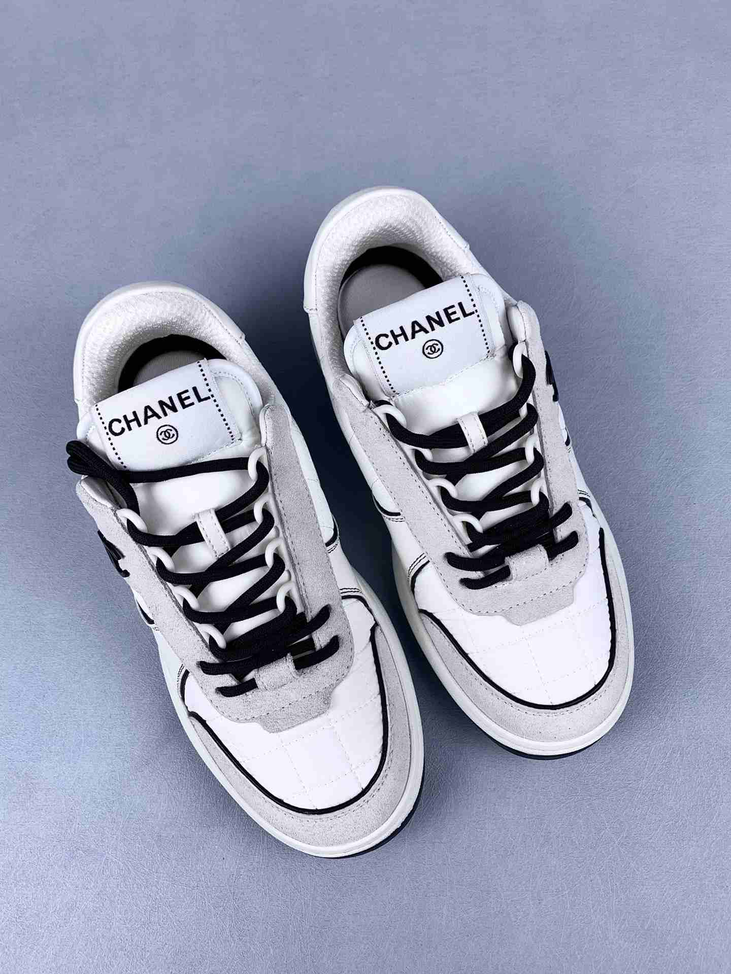 CHANEL Sneakers Fabric, Suede Calfskin & Calfskin