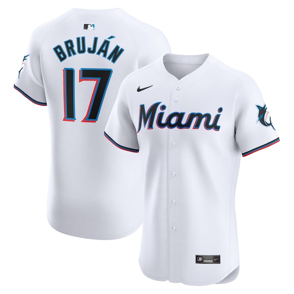 Vidal Brujan Miami Marlins Nike Home Elite Player Jersey - White