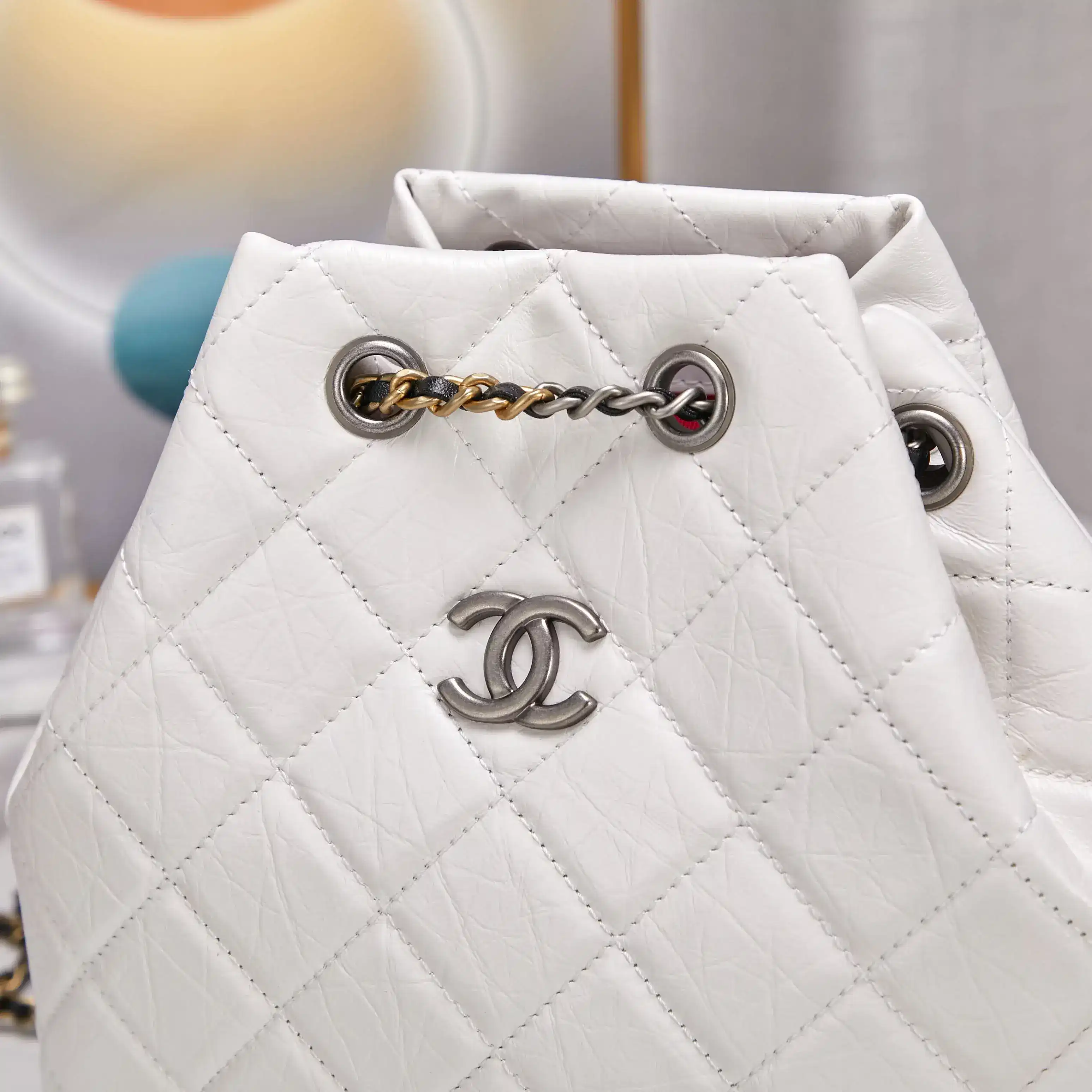 Chanel Gabrielle White Calfskin Backpack product photo from LabelPicks