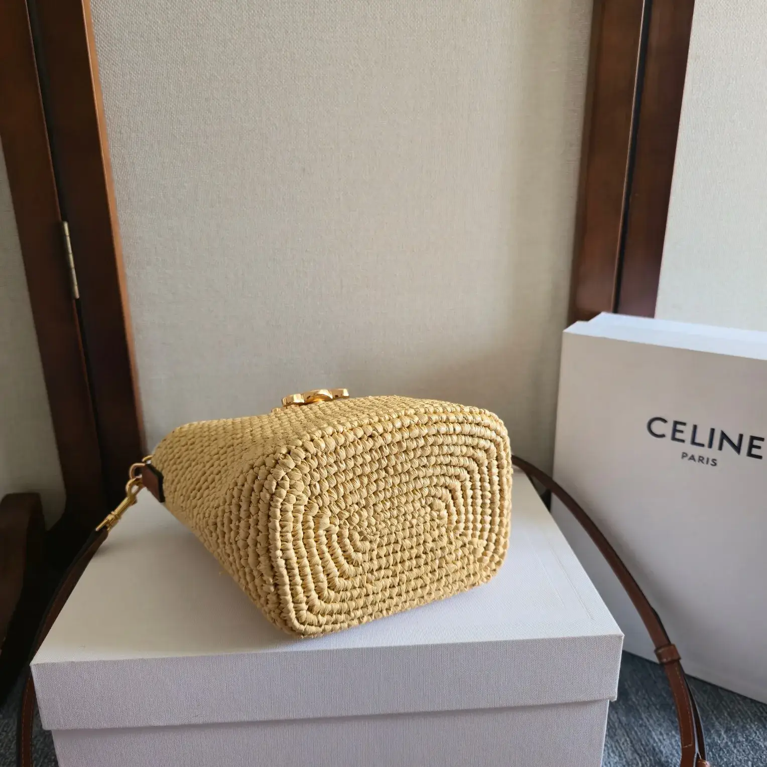 Celine Straw Woven Bucket Bag product photo from LabelPicks