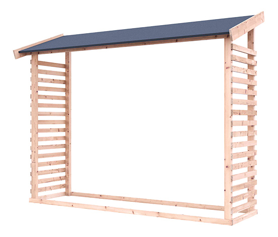 Karibu Kaminholz-Unterstand, 18 mm, Fichte