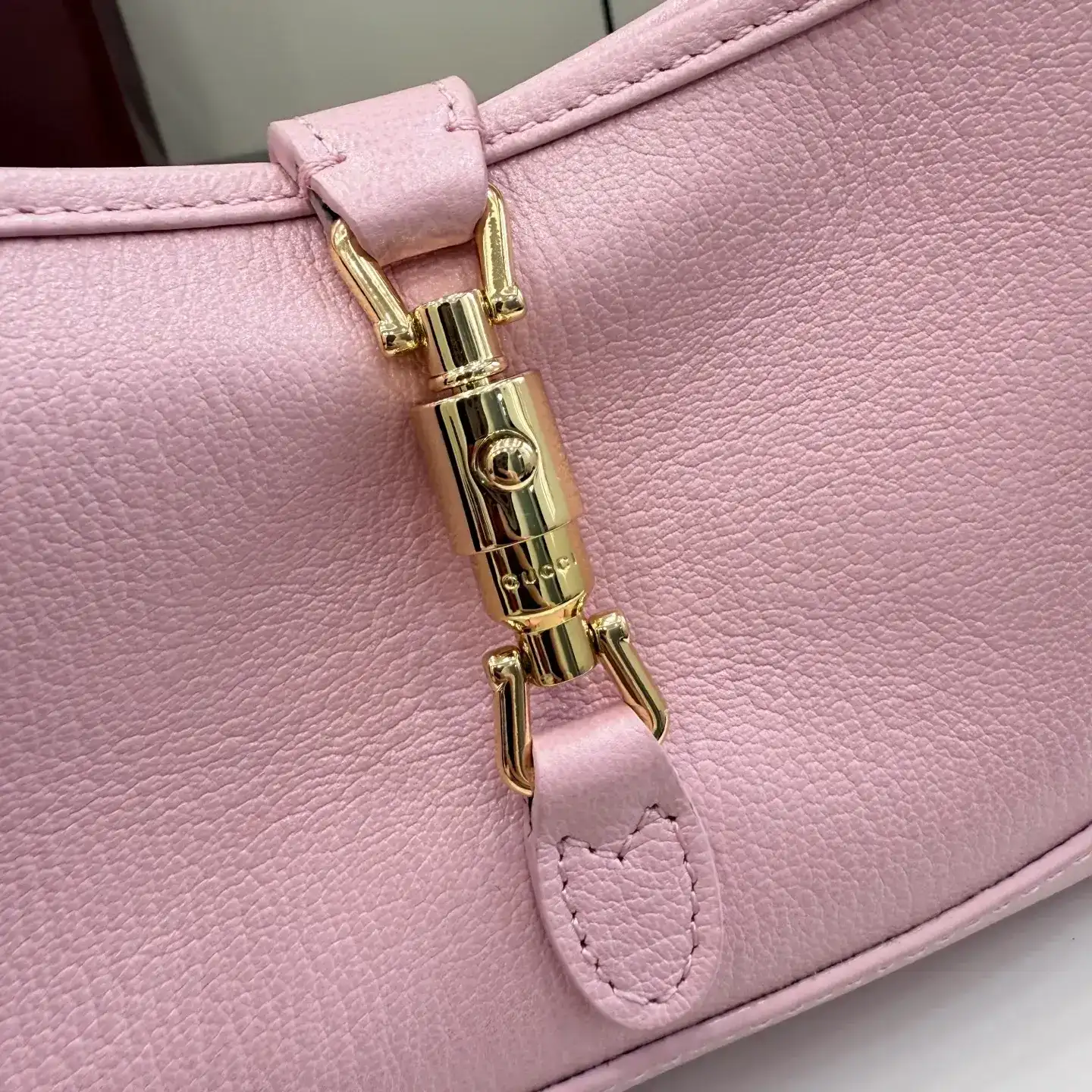 Gucci Jackie Pink Grained Leather Shoulder Bag product photo from LabelPicks
