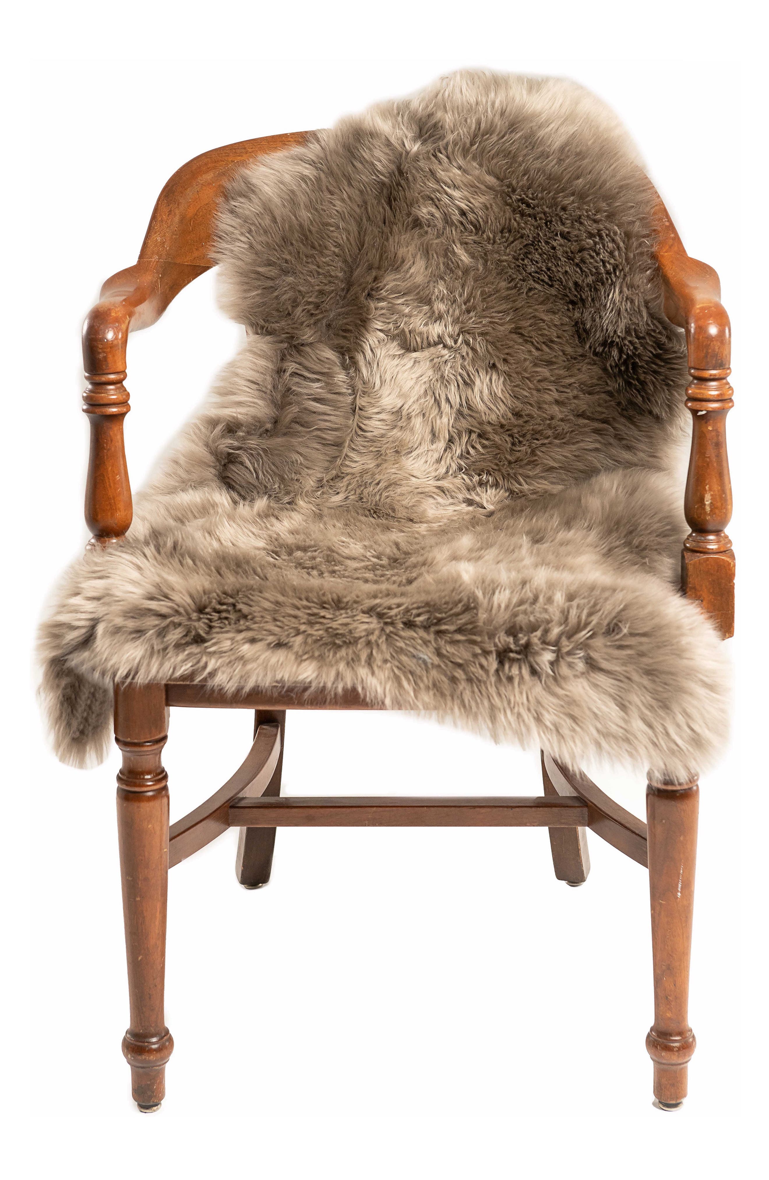 NATURAL Milan Genuine Sheepskin Shearling Throw 24