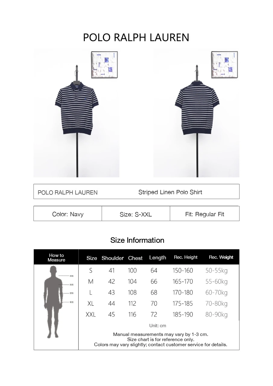 Ralph Lauren Navy Stripe Pony Embroidered Linen Polo Shirt product photo from LabelPicks