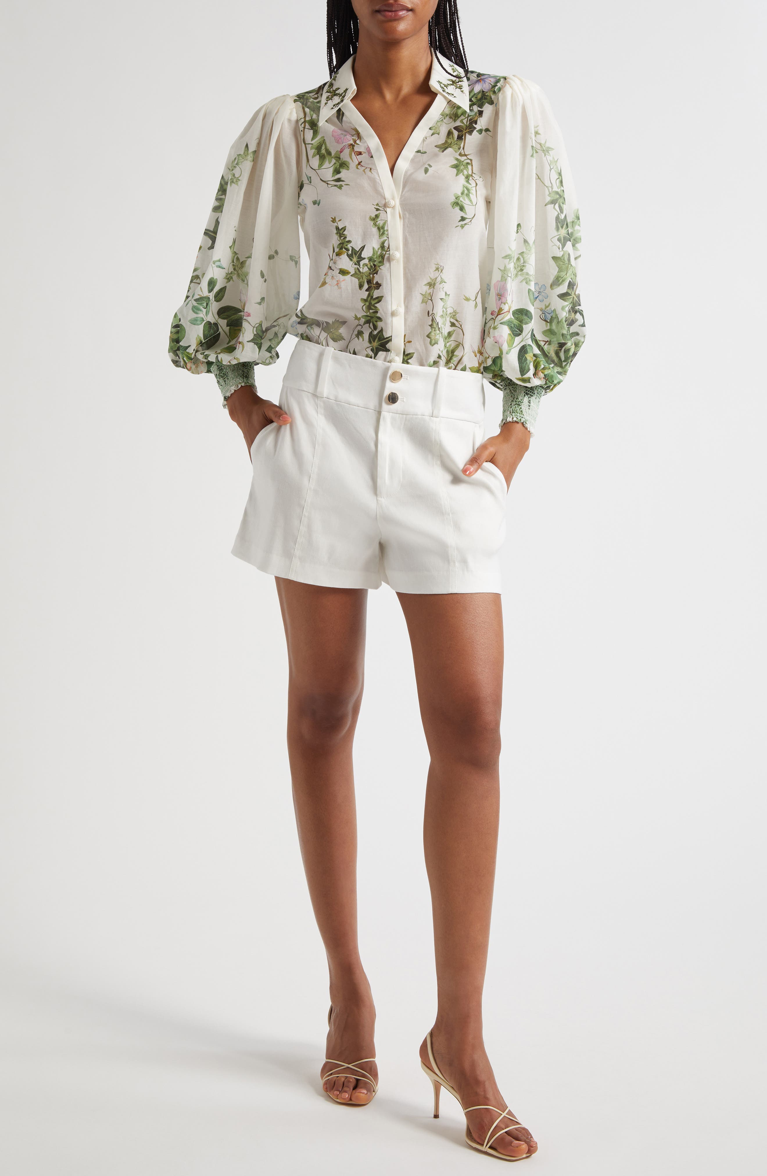 Alice + Olivia Mame High Waist Shorts