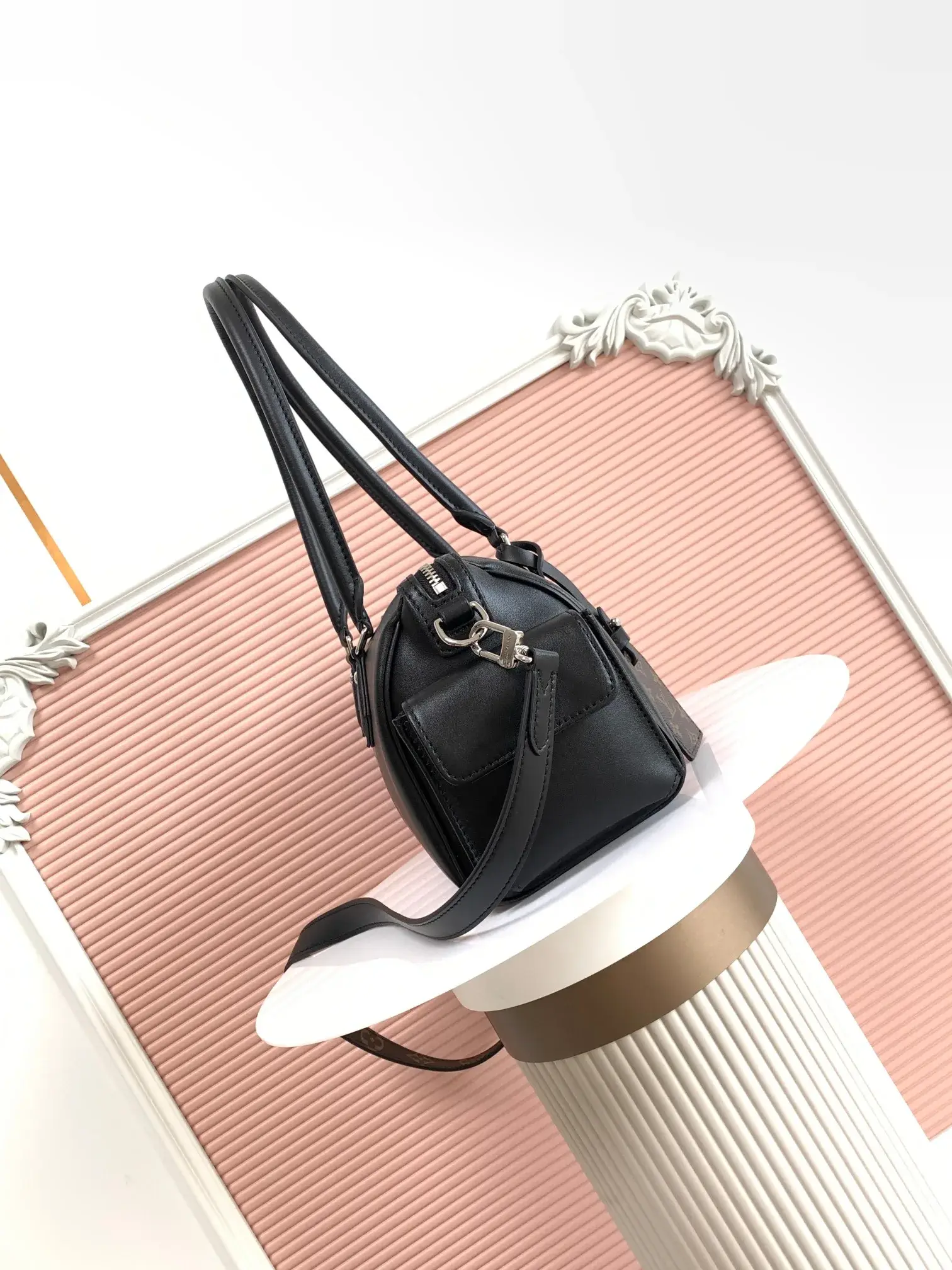 Louis Vuitton Speedy Black Lambskin Top Handle Bag product photo from LabelPicks