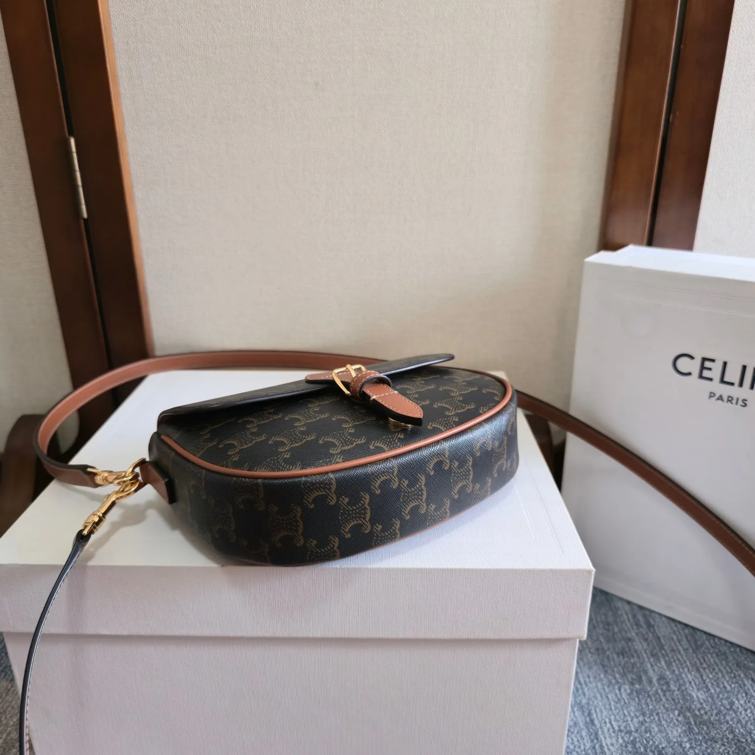 Celine Folco Calfskin Crossbody Bag product photo from LabelPicks
