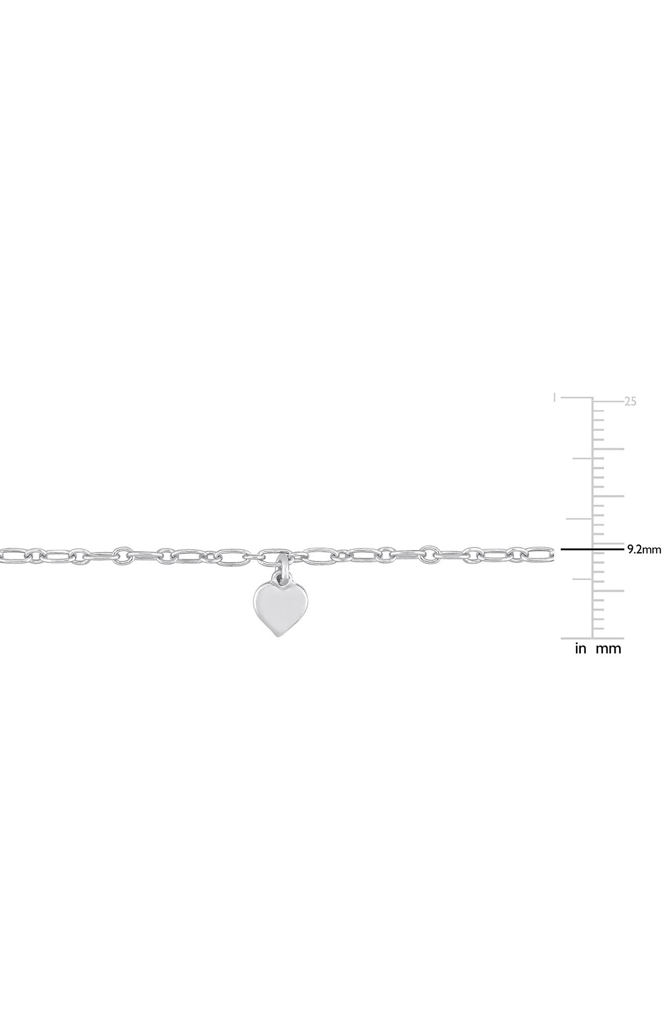 DELMAR Heart & Ball Bead Chain Layered Necklace