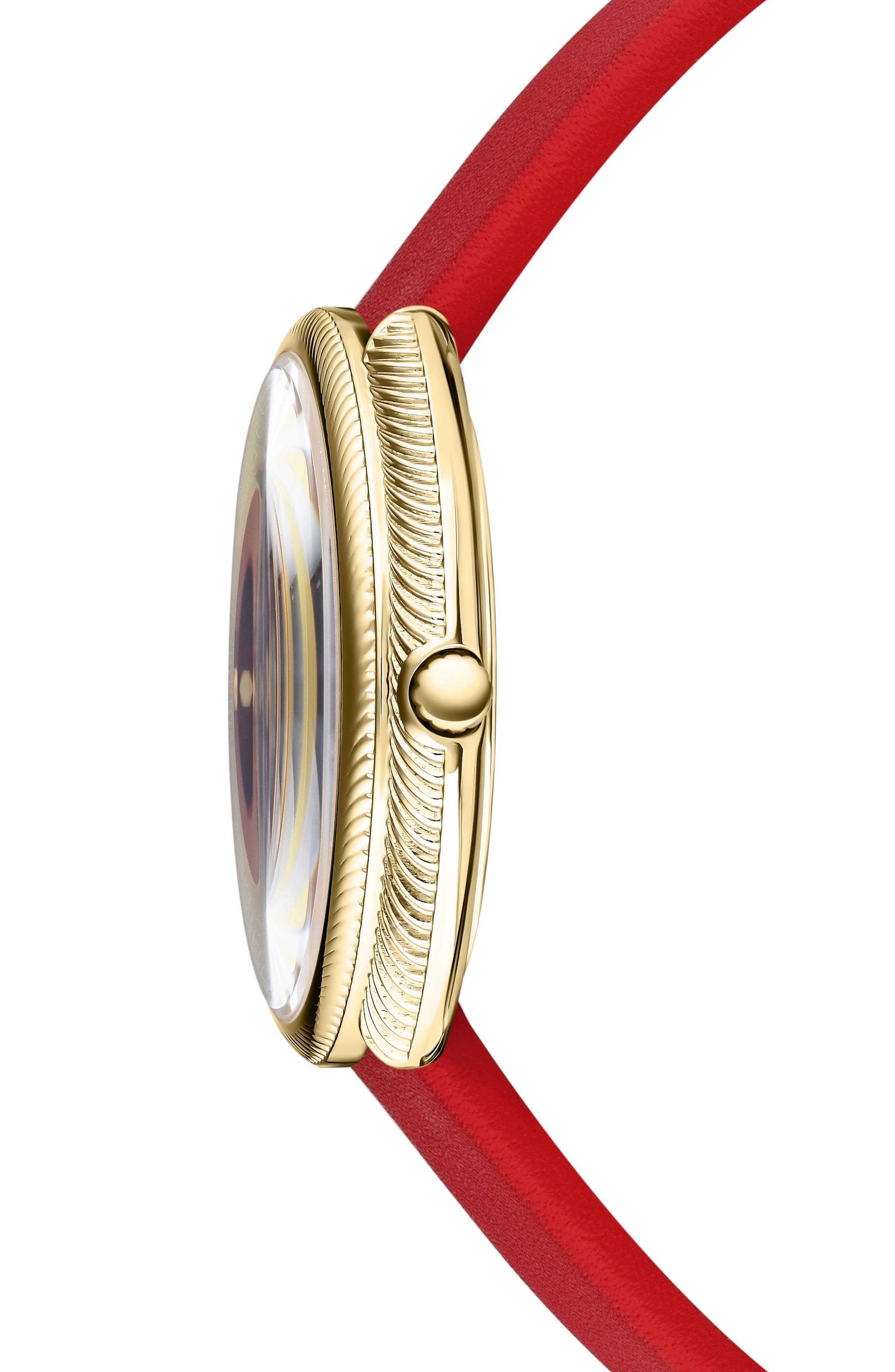 Versace Leather Strap Watch, 38mm