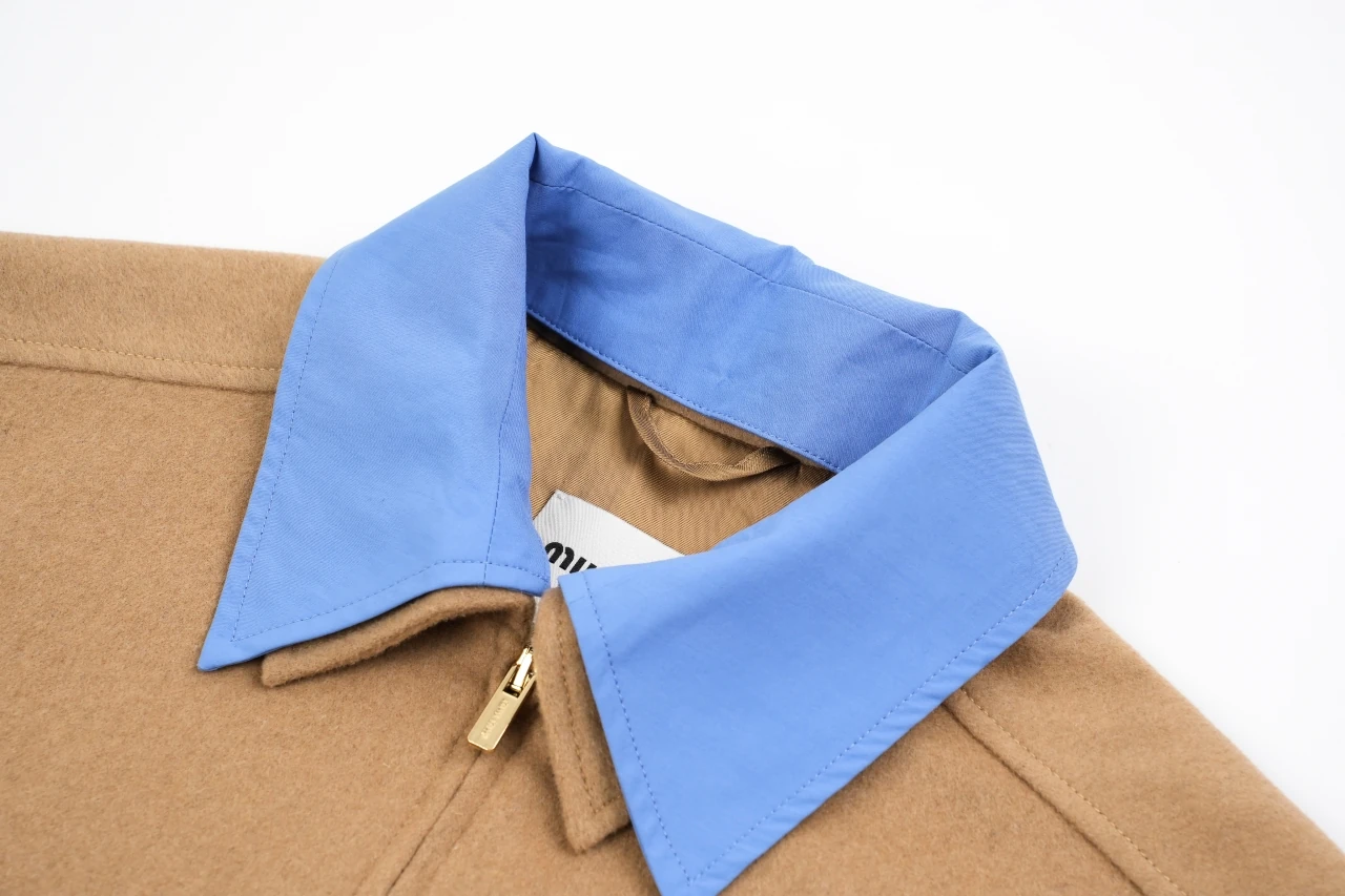 Miu Miu Camel Contrast Collar Jacket product photo from LabelPicks
