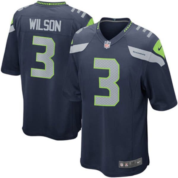 Russell Wilson Seattle Seahawks Nike Youth Team Color Game Jersey - College Navy/White