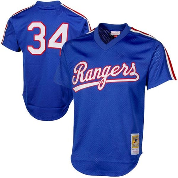 Nolan Ryan Texas Rangers 1989 Authentic Cooperstown Collection Mesh Batting Practice Jersey - Royal