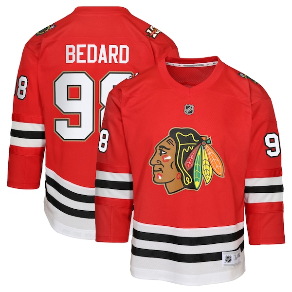 Connor Bedard Chicago Blackhawks Anniversary Centennial Replica Player Jersey Youth  Anniversary Centennial Replica Player Jersey - Red