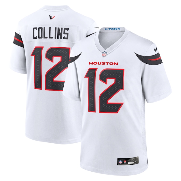 Nico Collins Houston Texans Nike Game Jersey -  White/Red/Navy