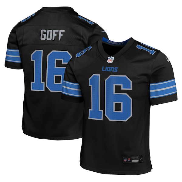 Jared Goff Detroit Lions Nike Youth Alternate Player Game Jersey - Black