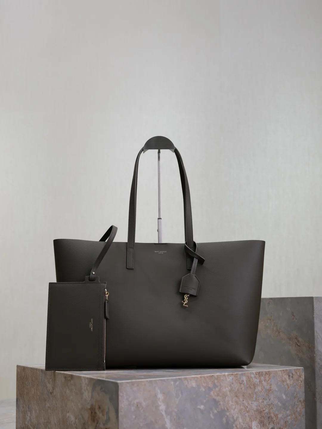 Saint Laurent Green Calfskin Tote Bag product photo from LabelPicks