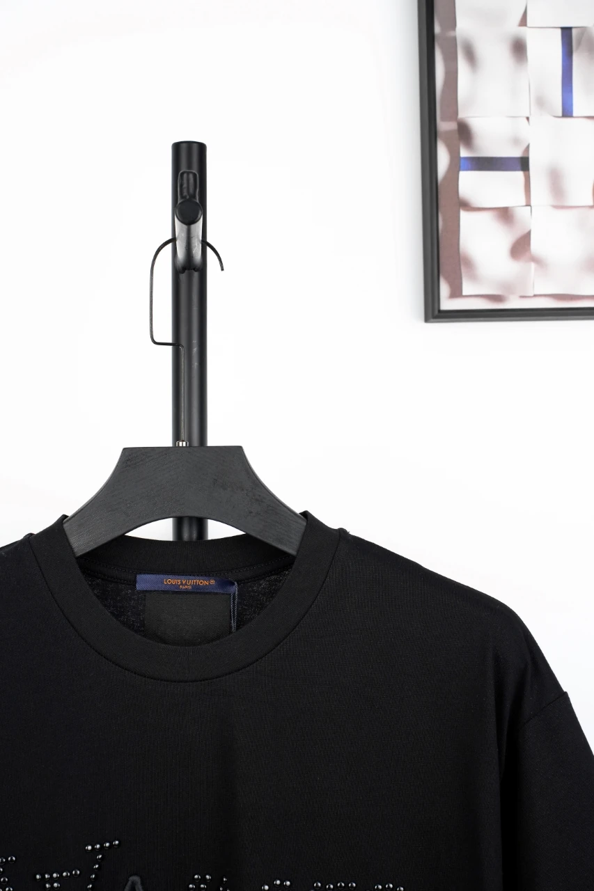 Louis Vuitton Black Stud Embroidered T-Shirt product photo from LabelPicks