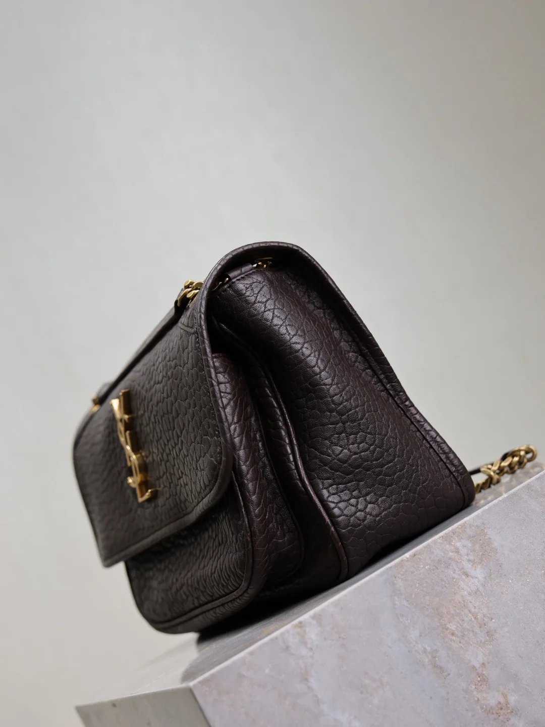 Saint Laurent Niki Brown Lambskin Shoulder Bag product photo from LabelPicks