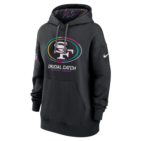 San Francisco 49ers Nike Women's 2024 NFL Crucial Catch Club Pullover Hoodie - Black