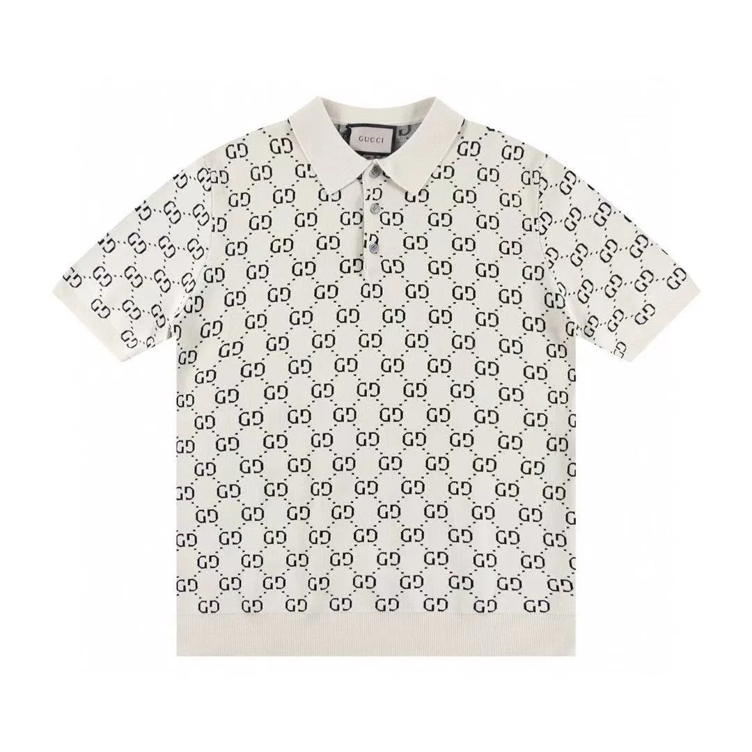 Letter full print polo t-shirt