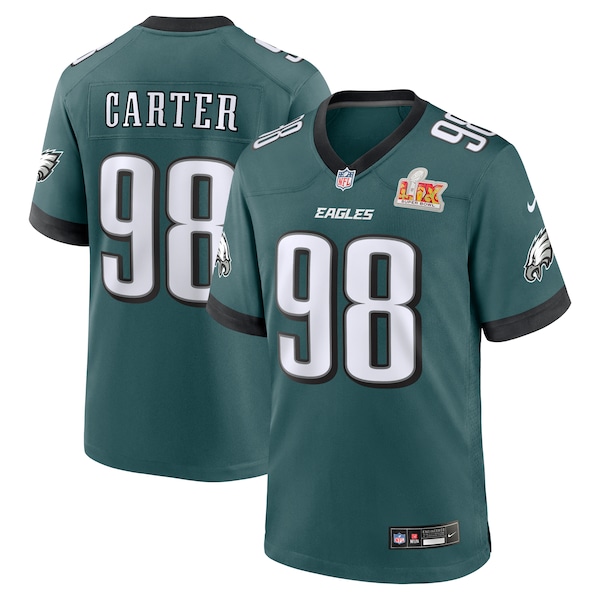 Jalen Carter Philadelphia Eagles Nike Super Bowl LIX Game Player Jersey - Midnight Green