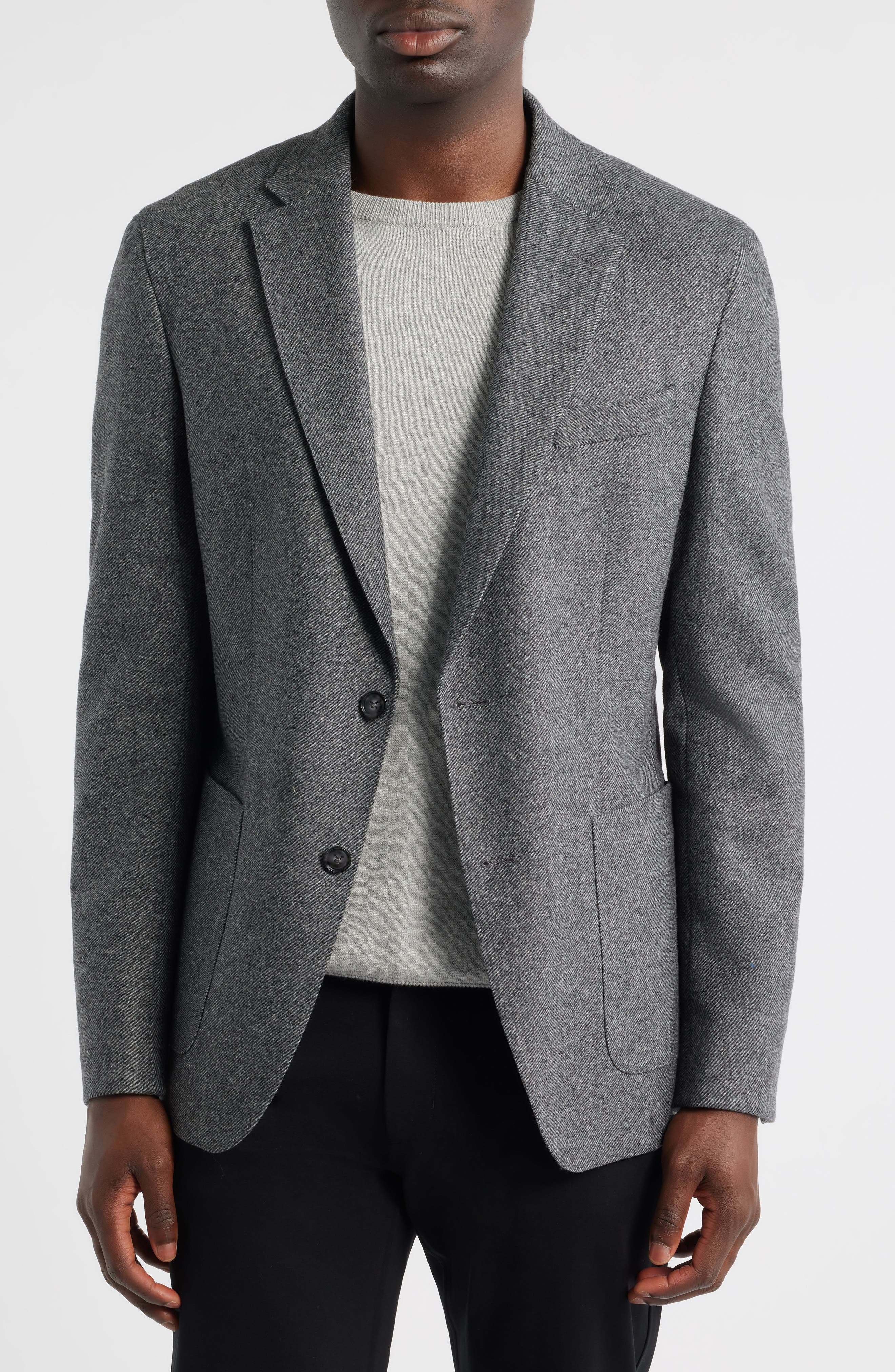 BOSS Hutson Slim Fit Wool Blend Bib Jacket