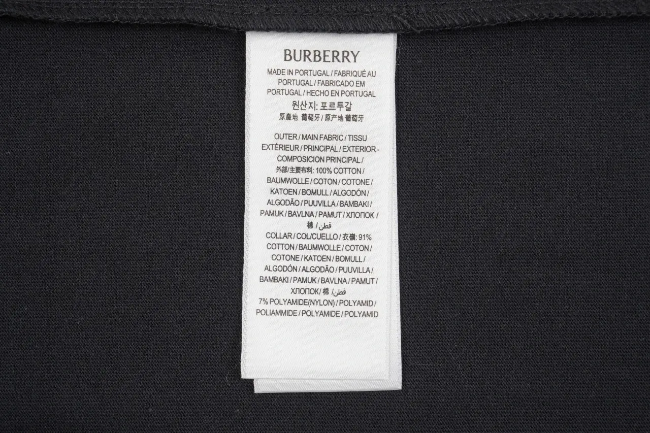 Burberry Black Check Collar Crewneck T-Shirt product photo from LabelPicks