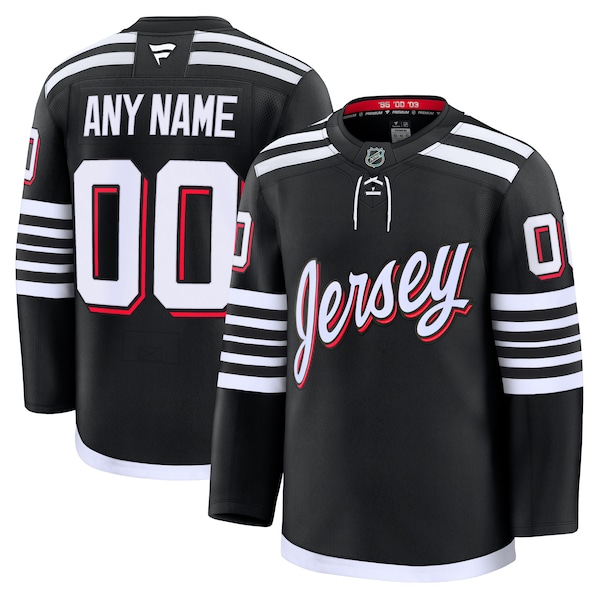 New Jersey Devils  Alternate Premium Custom Jersey - Black/Red/White