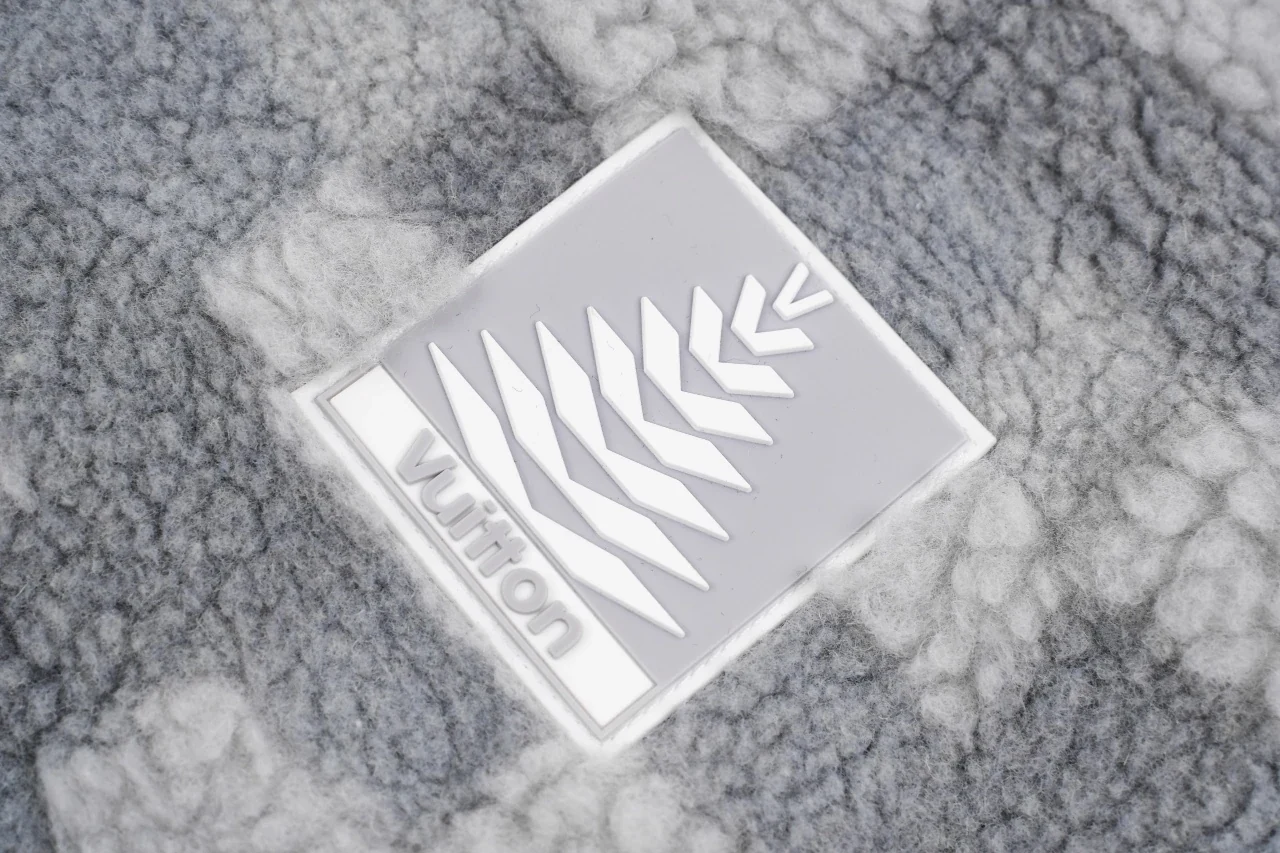 Louis Vuitton White Grey Mosaic Sherpa Jacket product photo from LabelPicks