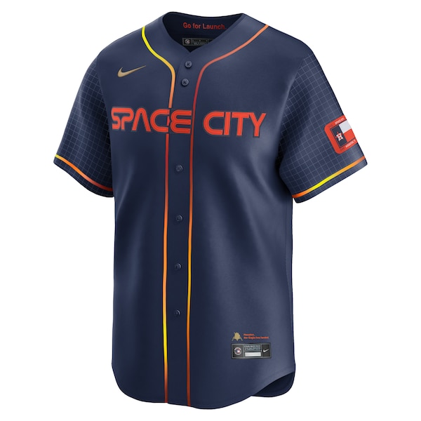 Houston Astros Nike City Connect Limited Blank Jersey - Navy