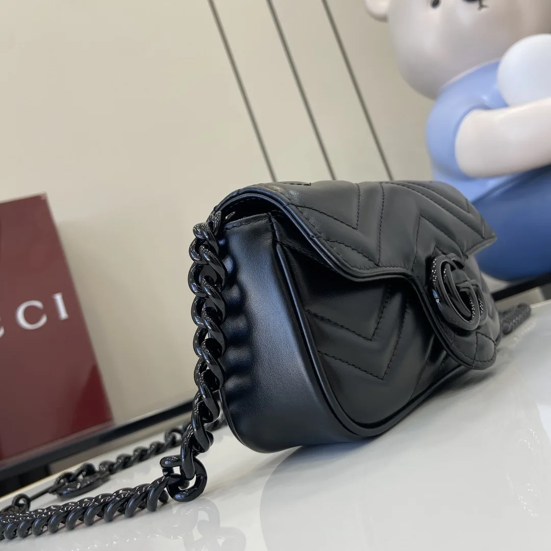 Gucci Marmont Black Quilted Leather Shoulder Bag product photo from LabelPicks