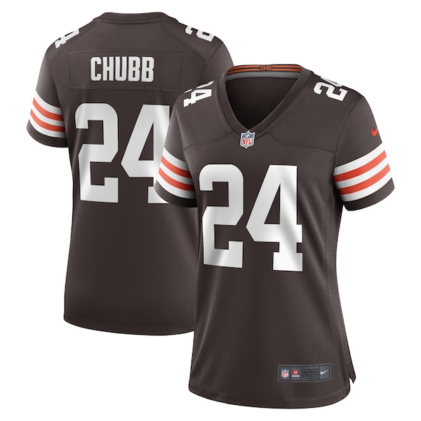 Nick Chubb Cleveland Browns Nike Women's Team Game Jersey -  Brown/White