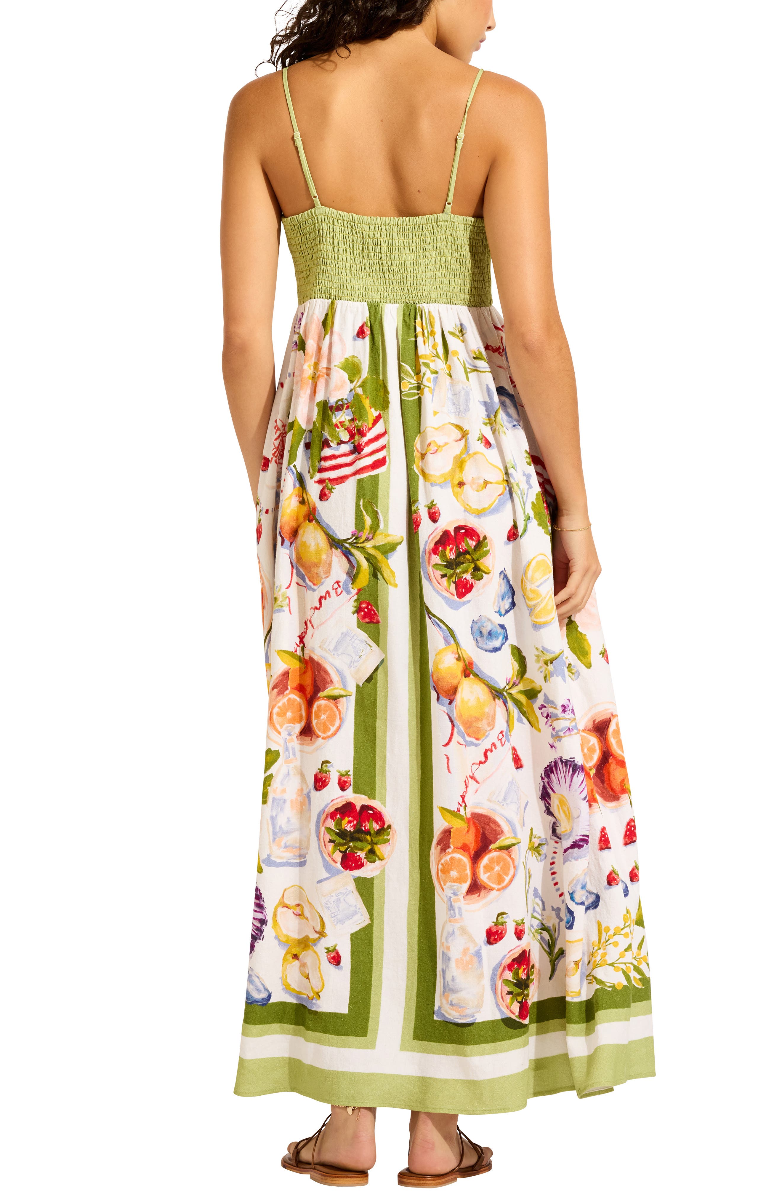Seafolly Riviera Coast Linen Blend Cover-Up Maxi Dress