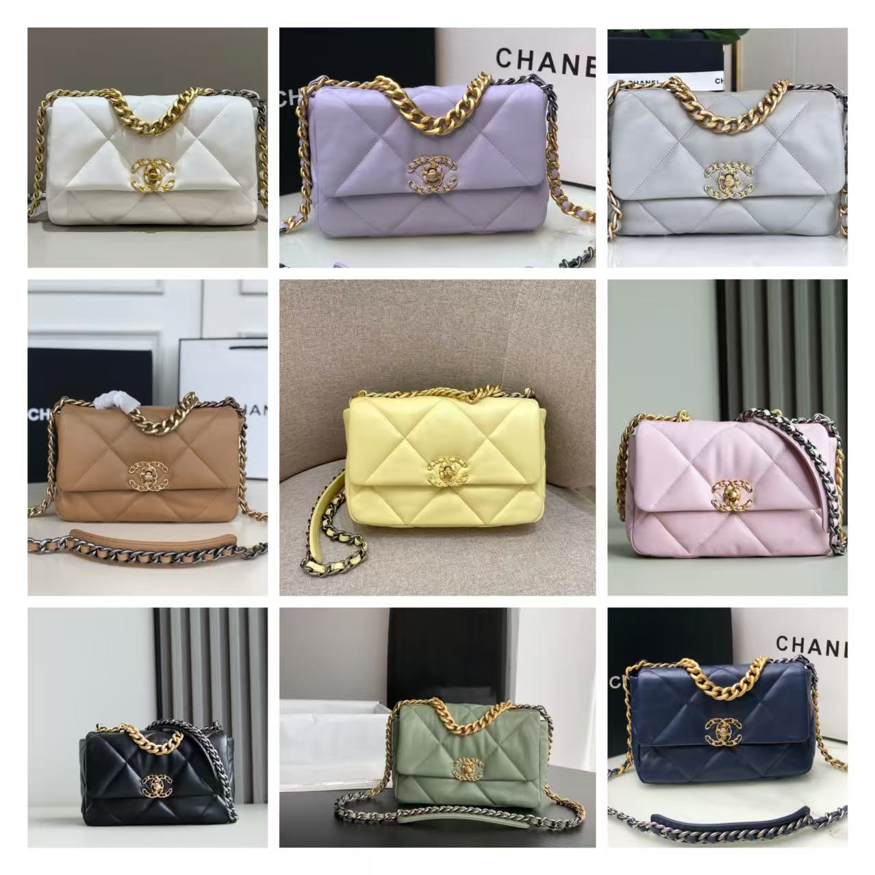 CHANEL 19 Bag / Lambskin / 26CM / 30CM