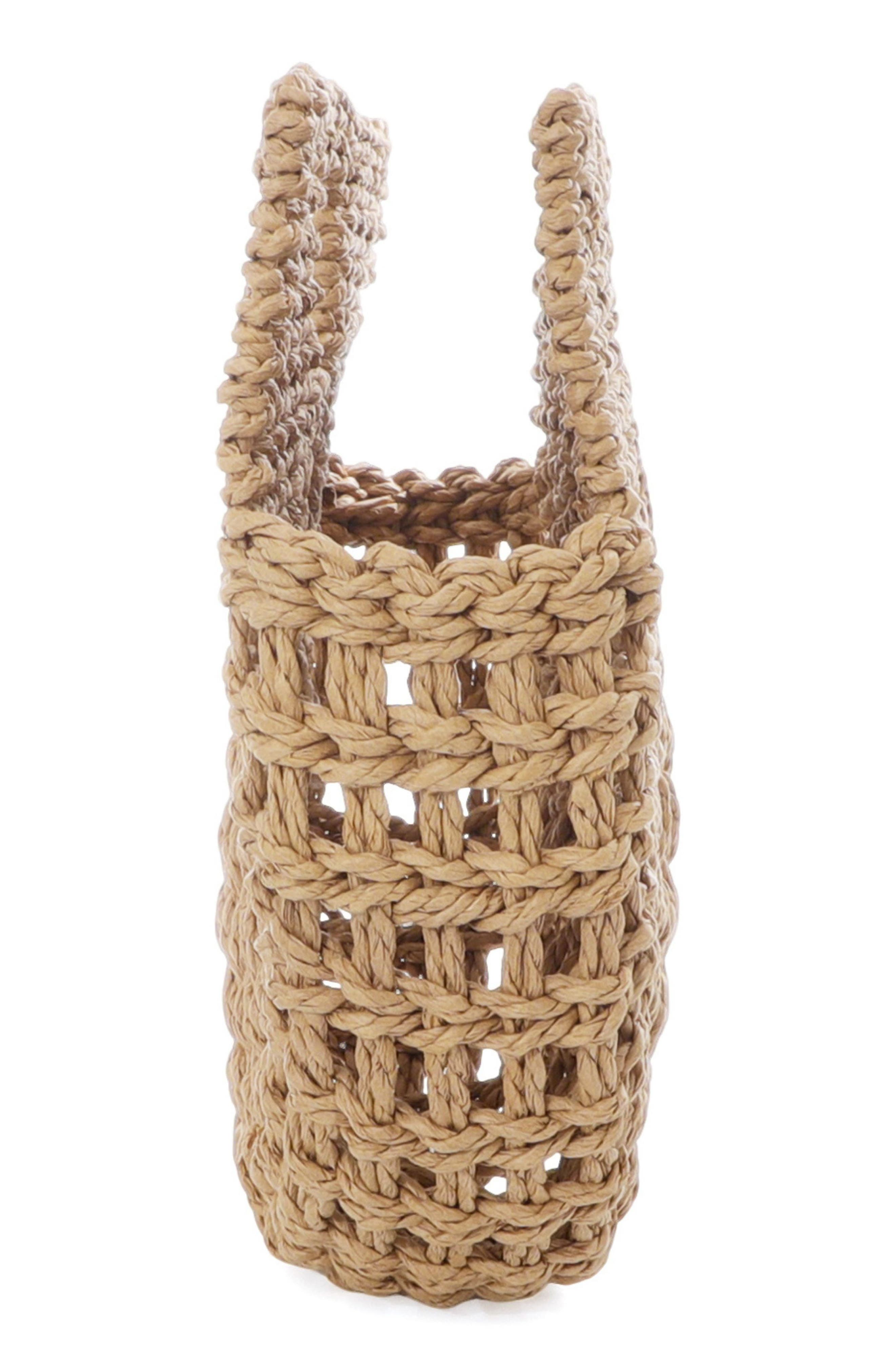 Adornia Straw Arc Clutch