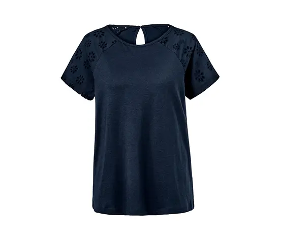 Shirt mit Stickerei, dunkelblau